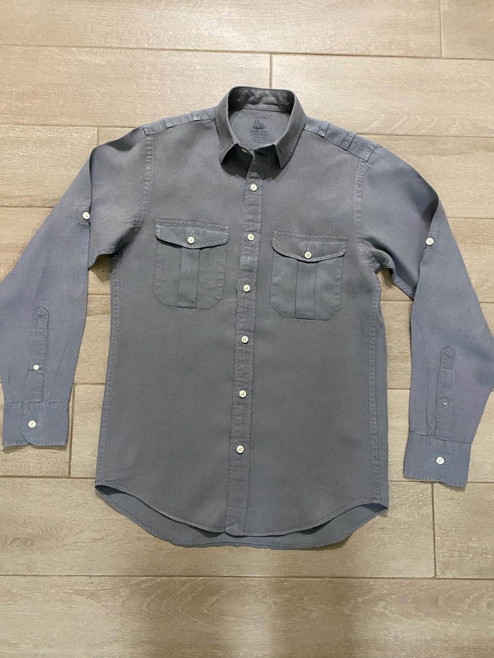 Men's Button-Down Linen Work Shirt